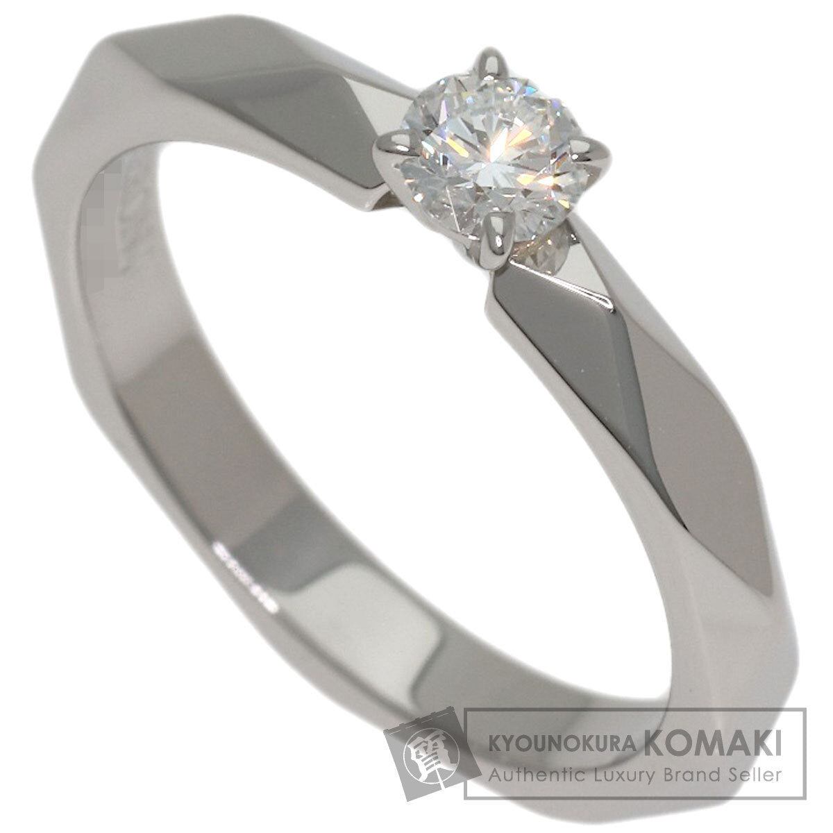 Boucheron Solitaire Diamond # 48 Ring Platinum PT950 Ladies [Used]