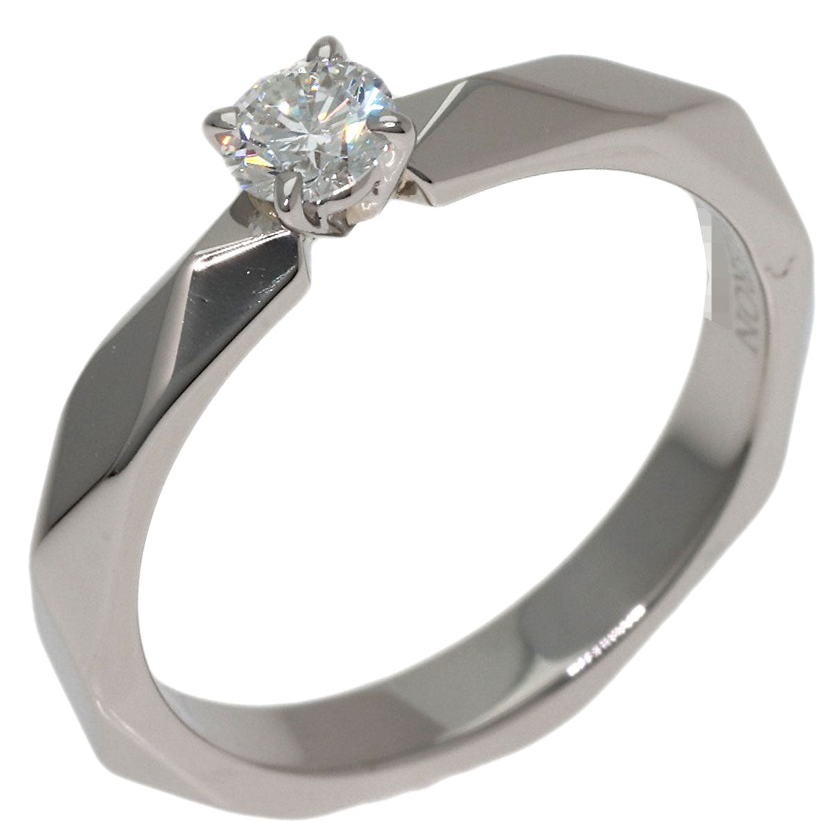 Boucheron Solitaire Diamond # 48 Ring Platinum PT950 Ladies [Used]