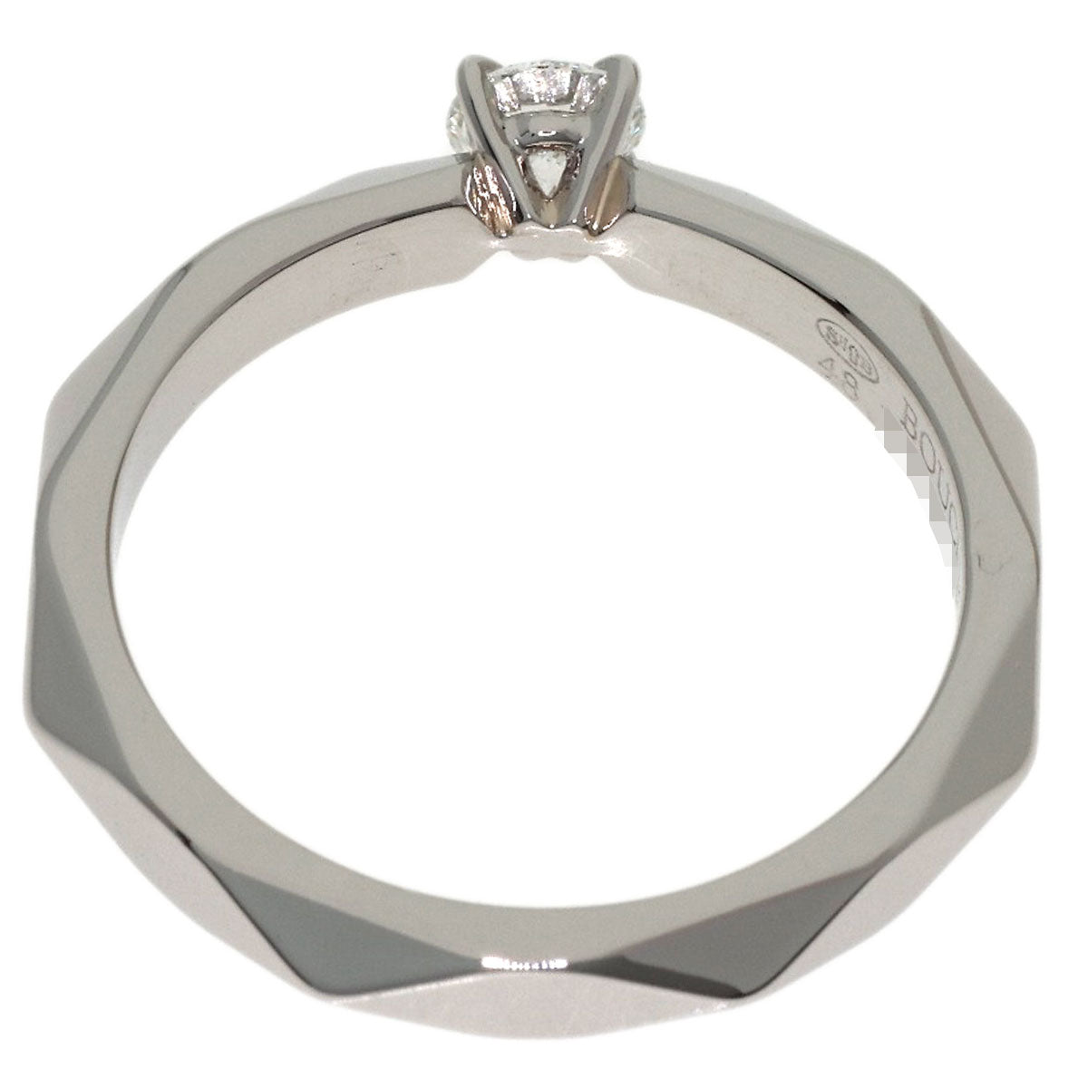 Boucheron Solitaire Diamond # 48 Ring Platinum PT950 Ladies [Used]