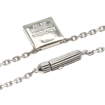Boucheron Square 1P Diamond Necklace K18 White Gold Ladies [Used]