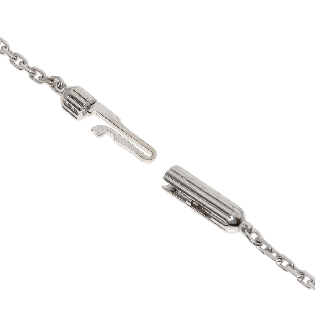 Boucheron Square 1P Diamond Necklace K18 White Gold Ladies [Used]