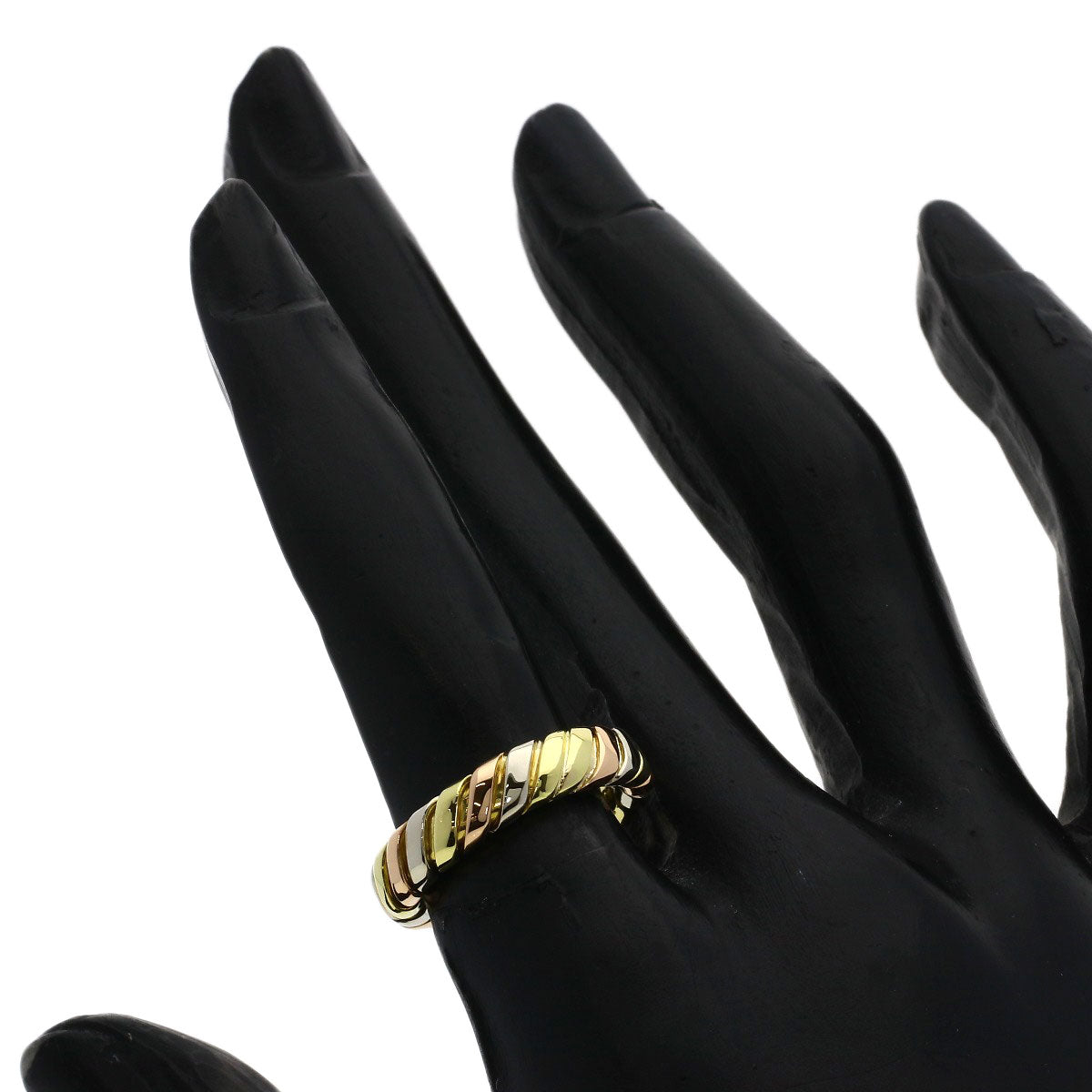 BVLGARI Tubogas Ring K18 Yellow Gold K18 White GoldLadies [Used]