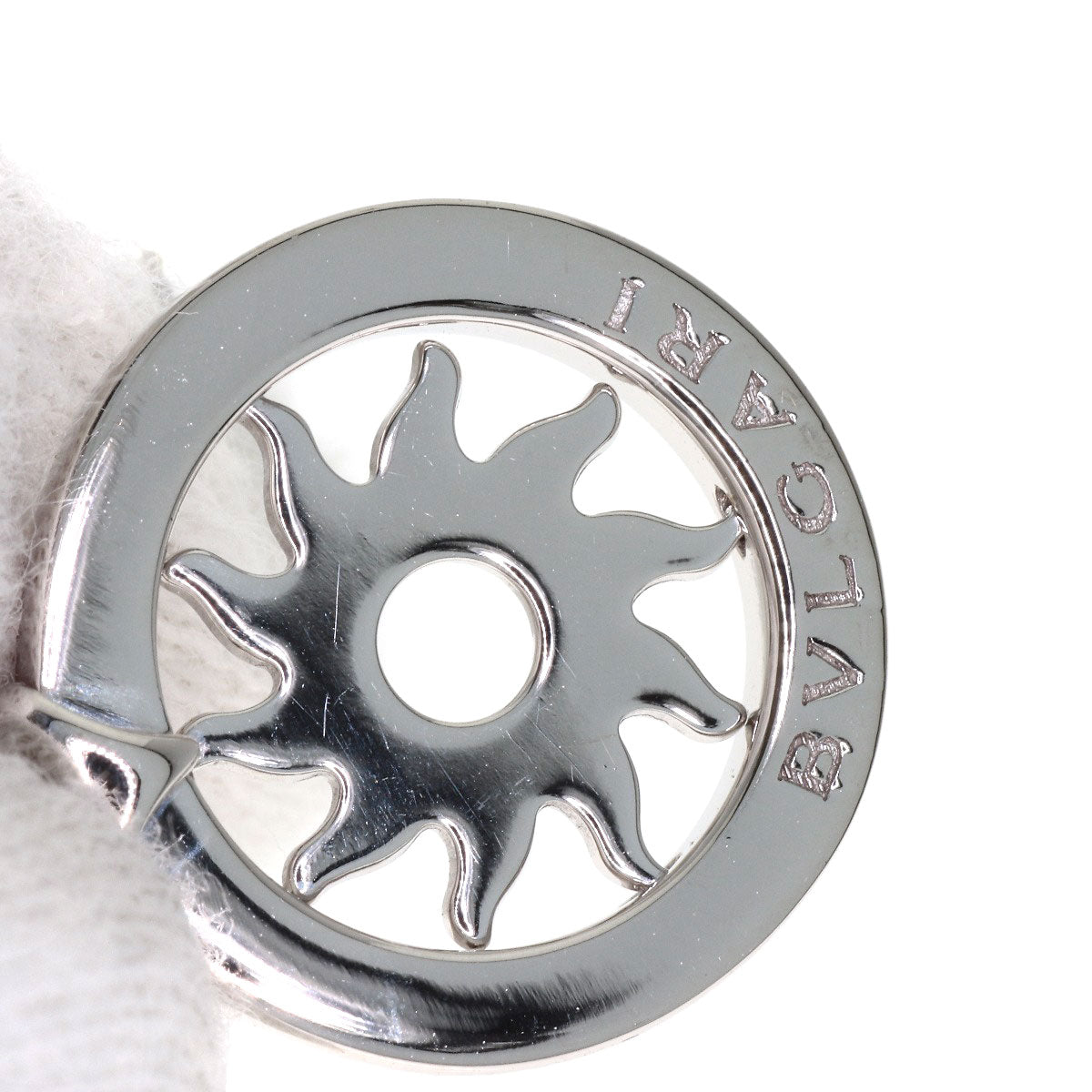 BVLGARI Tondo san Pendant top K18 White Gold Ladies [Used]