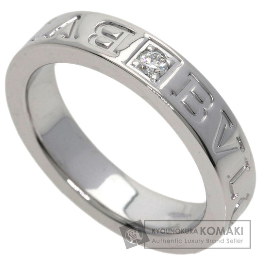 BVLGARI Double logo 1P Diamond Ring K18 White Gold Ladies [Used]