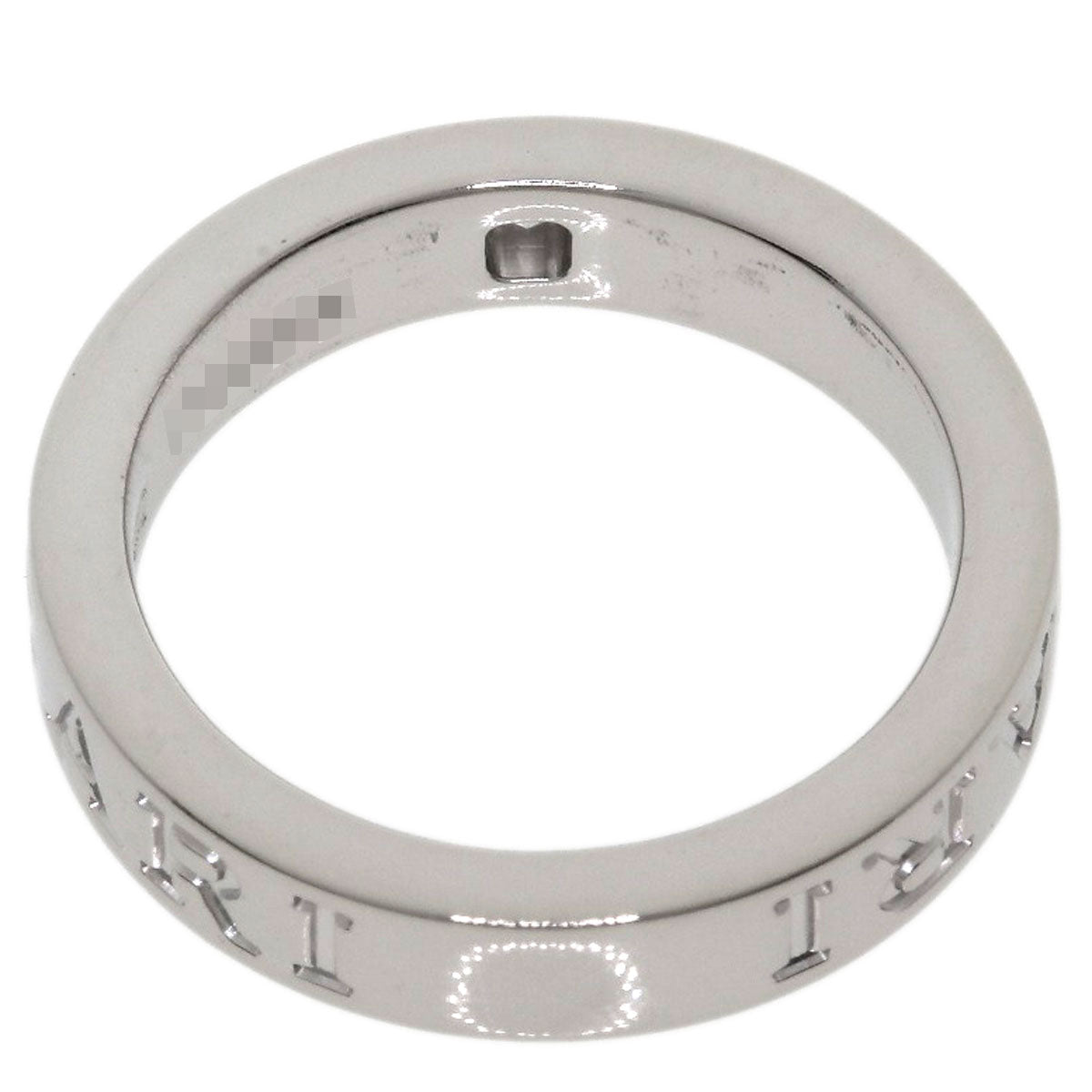 BVLGARI Double logo 1P Diamond Ring K18 White Gold Ladies [Used]