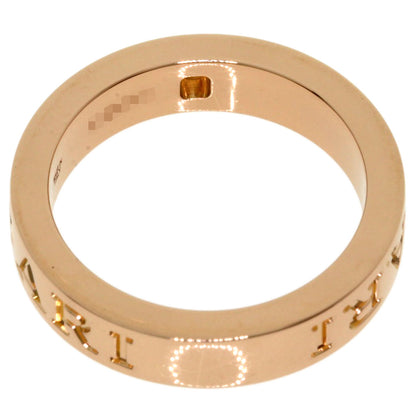 BVLGARI Double logo 1P Diamond Ring K18 Pink Gold Ladies [Used]