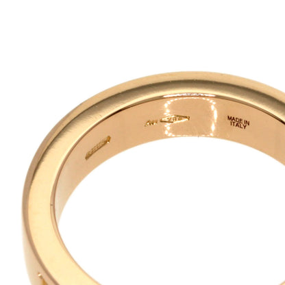 BVLGARI Double logo 1P Diamond Ring K18 Pink Gold Ladies [Used]