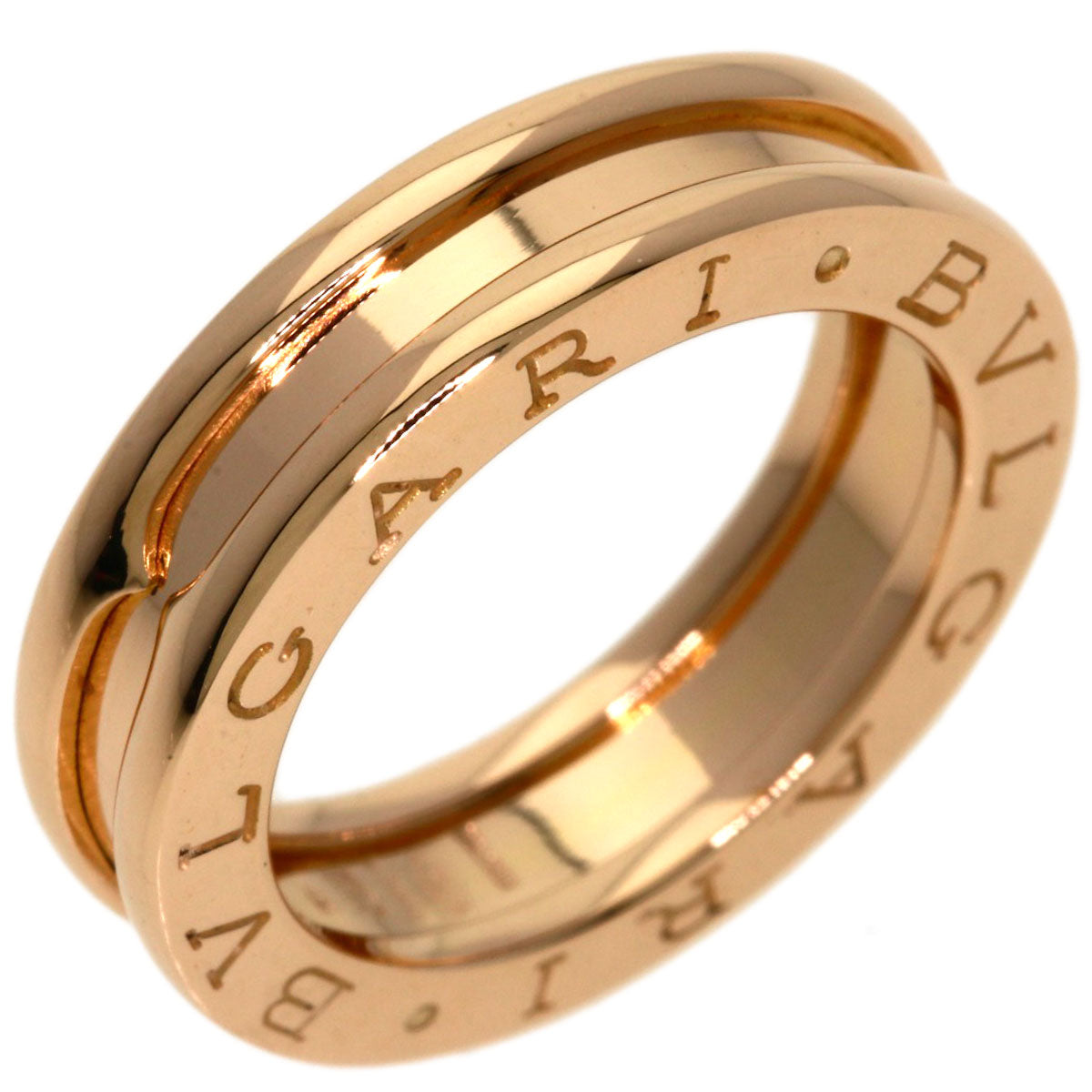 BVLGARI B.zero1 1 Band #46 Ring K18 Pink Gold Ladies [Used]