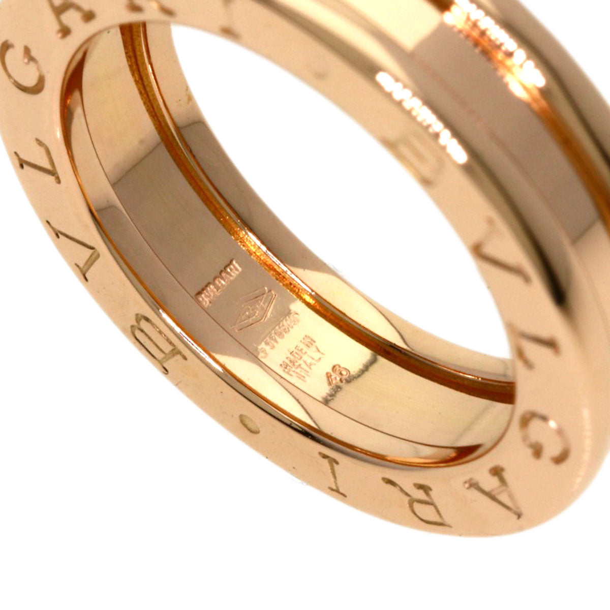 BVLGARI B.zero1 1 Band #46 Ring K18 Pink Gold Ladies [Used]