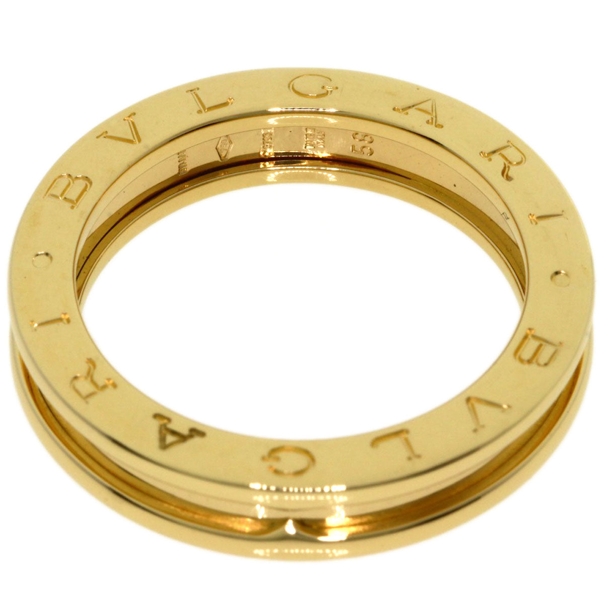BVLGARI B.zero1 1 Band #58 Ring K18 Yellow Gold Ladies [Used]