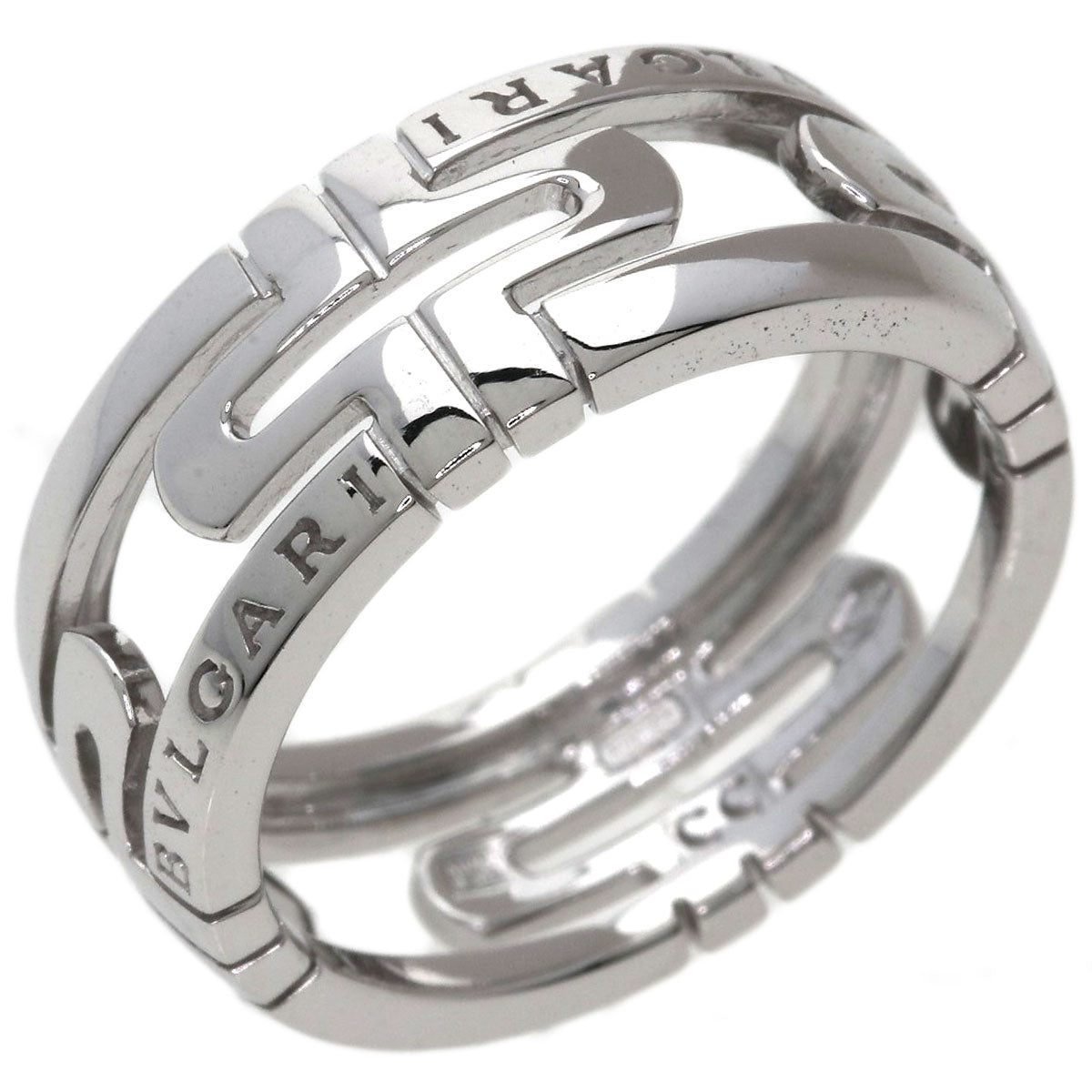 BVLGARI Parentesi Open #55 Ring K18 White Gold Ladies [Used]