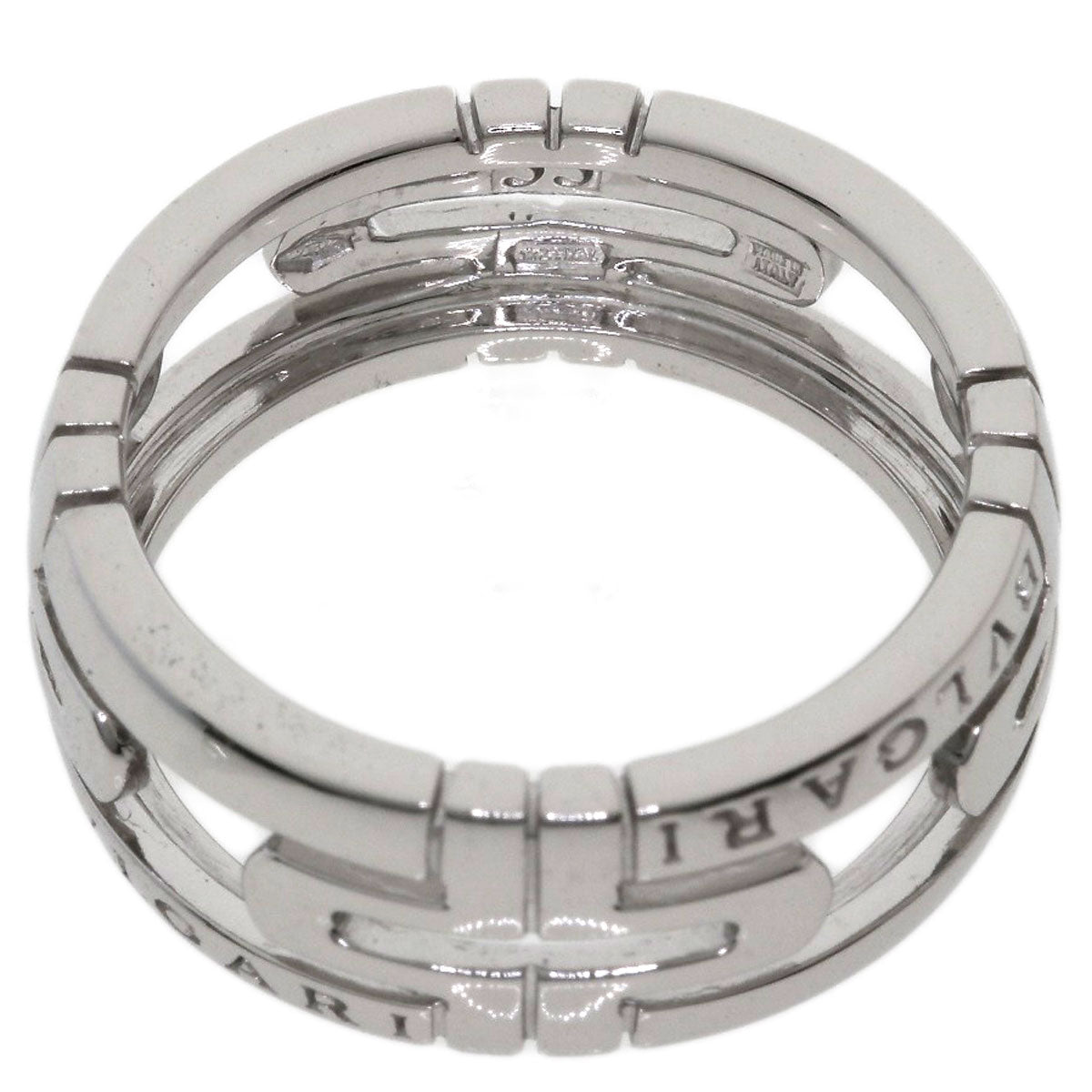 BVLGARI Parentesi Open #55 Ring K18 White Gold Ladies [Used]