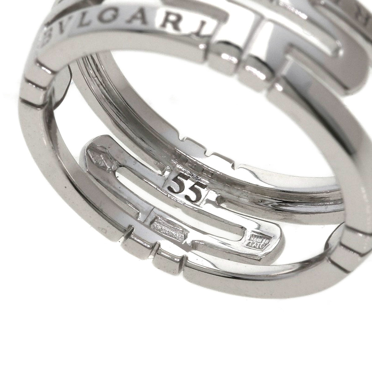 BVLGARI Parentesi Open #55 Ring K18 White Gold Ladies [Used]