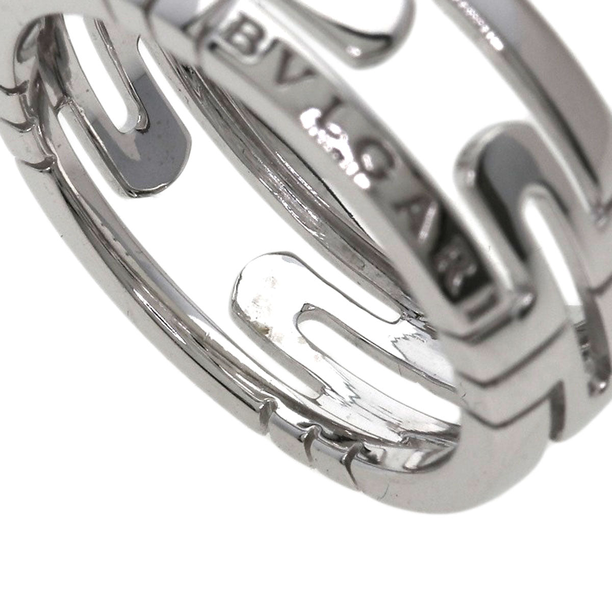 BVLGARI Parentesi Open #55 Ring K18 White Gold Ladies [Used]