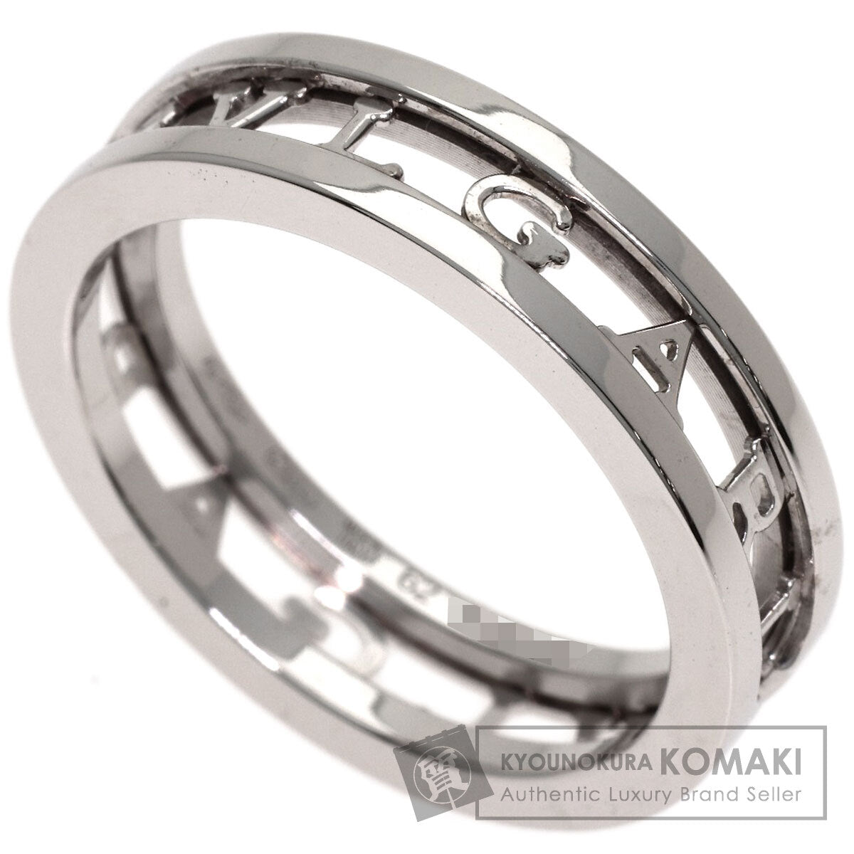 BVLGARI B.zero1 Openwork Spiral #62 Ring K18 White Gold Ladies [Used]