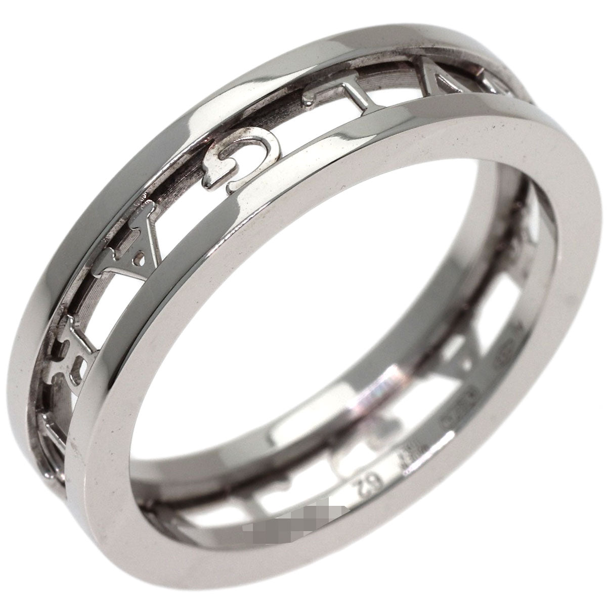 BVLGARI B.zero1 Openwork Spiral #62 Ring K18 White Gold Ladies [Used]