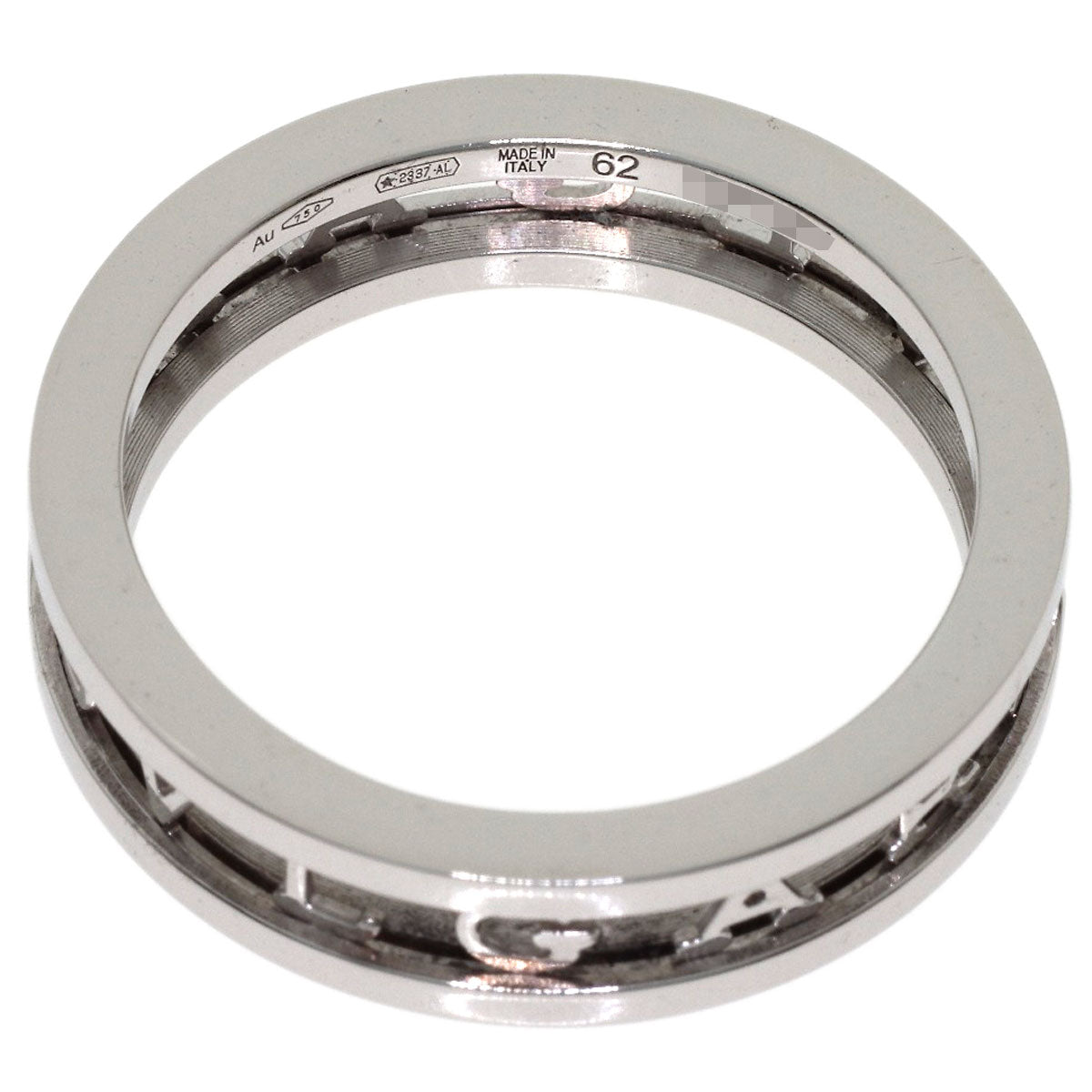 BVLGARI B.zero1 Openwork Spiral #62 Ring K18 White Gold Ladies [Used]