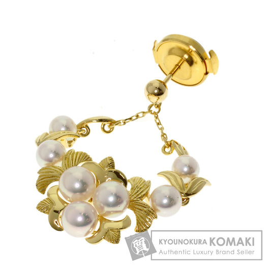 MIKIMOTO Leaf Brooch Brooch K18 Yellow Gold Ladies [Used]