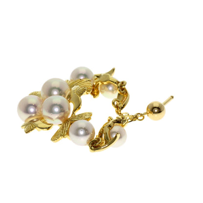MIKIMOTO Leaf Brooch Brooch K18 Yellow Gold Ladies [Used]