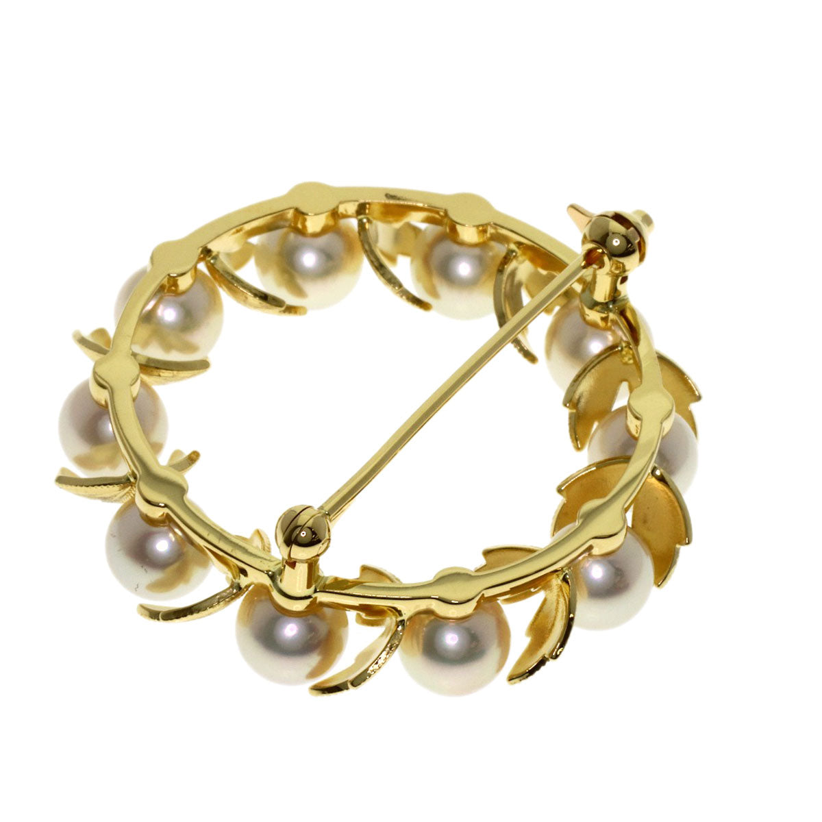 MIKIMOTO Reef Pearl Pearl Brooch K18 Yellow Gold Ladies [Used]