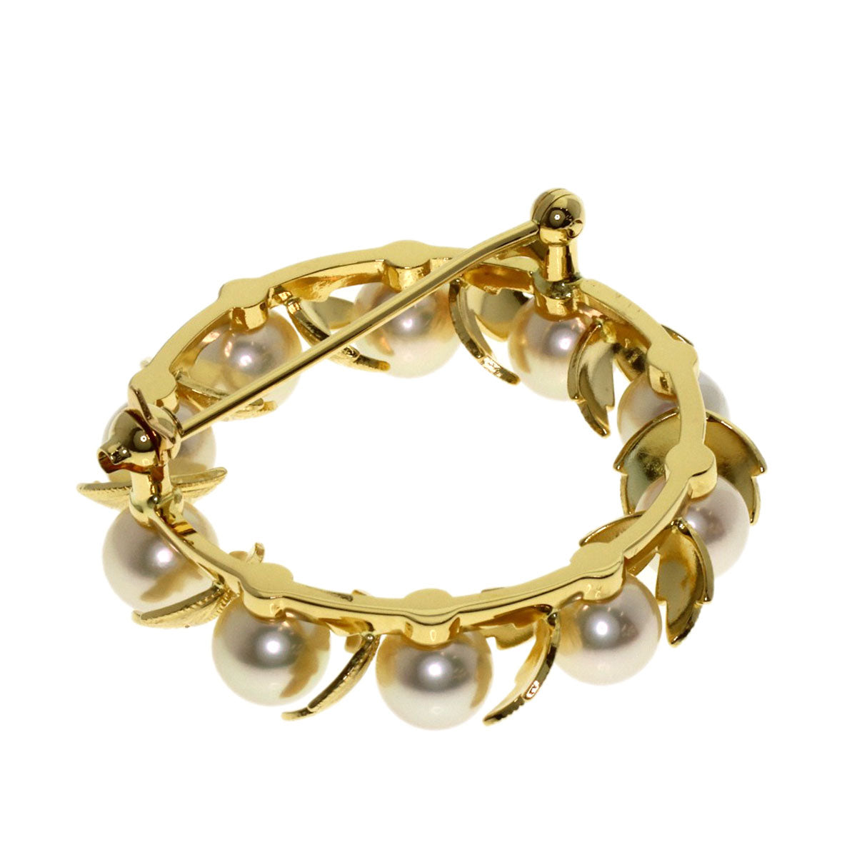 MIKIMOTO Reef Pearl Pearl Brooch K18 Yellow Gold Ladies [Used]
