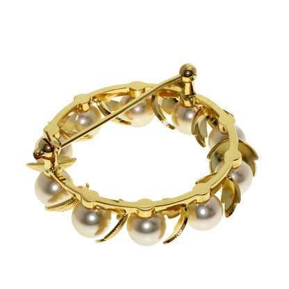 MIKIMOTO Reef Pearl Pearl Brooch K18 Yellow Gold Ladies [Used]