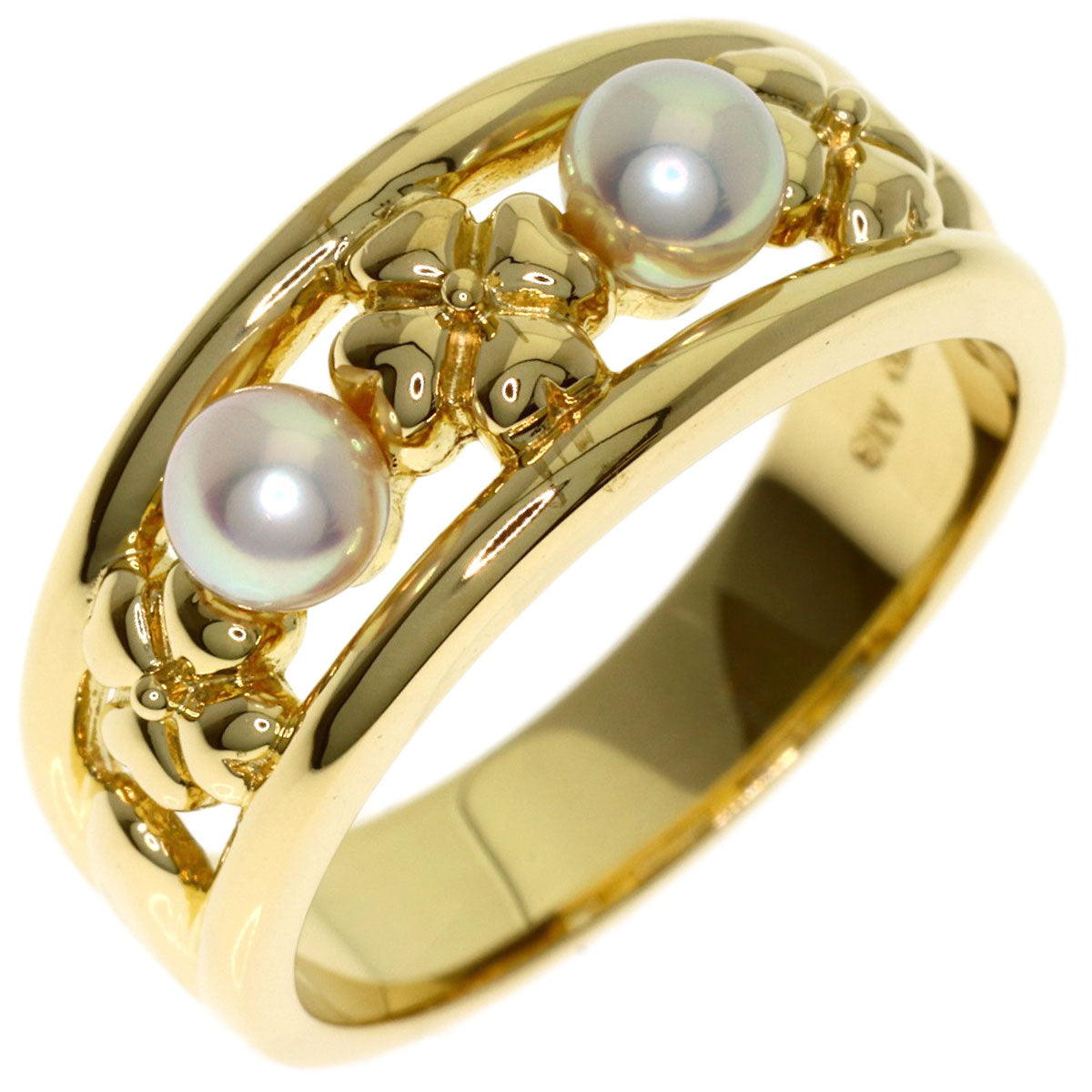 MIKIMOTO Pearl Pearl Ring K18 Yellow Gold Ladies [Used]