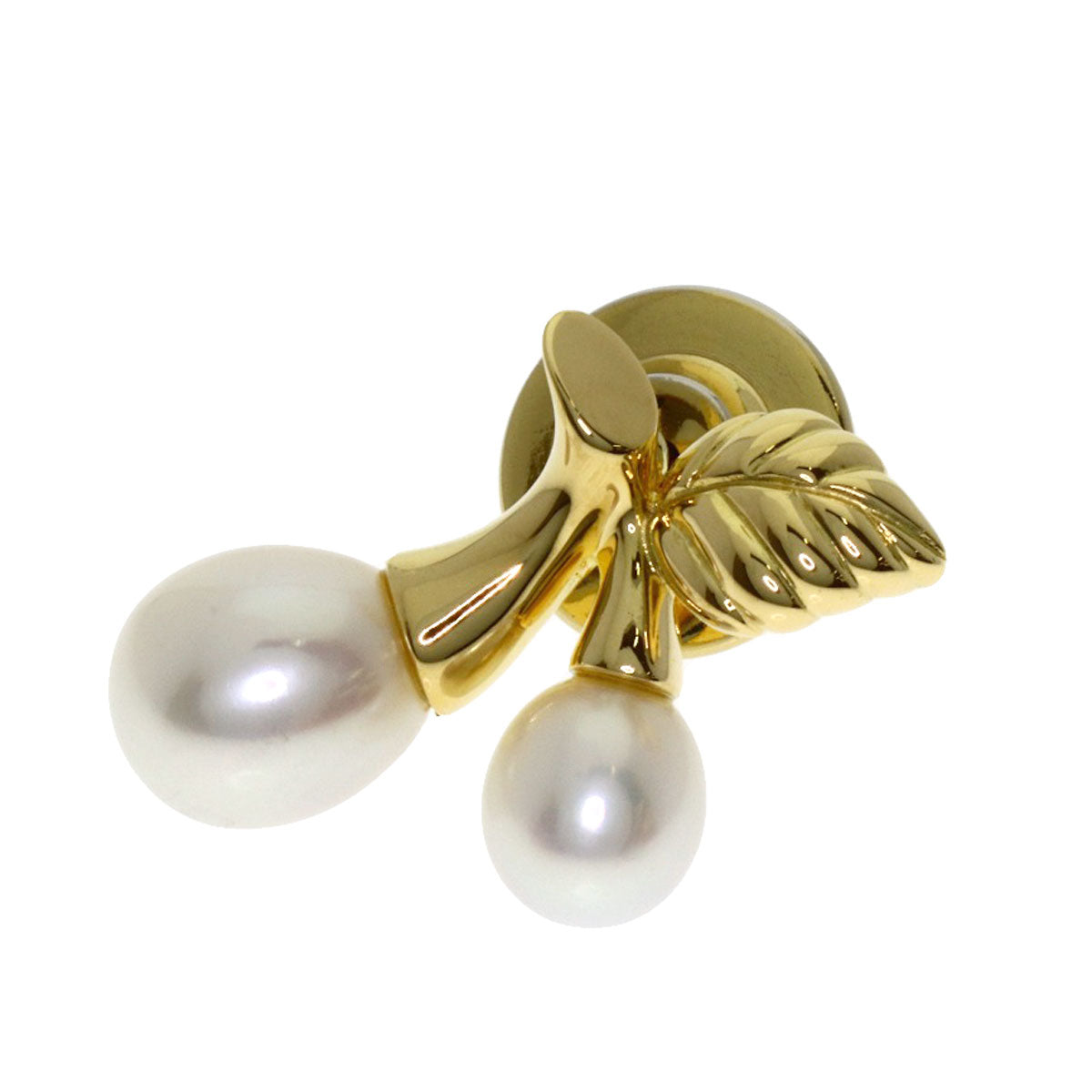 MIKIMOTO Cherry Pearl Pearl Brooch K18 Yellow Gold Ladies [Used]