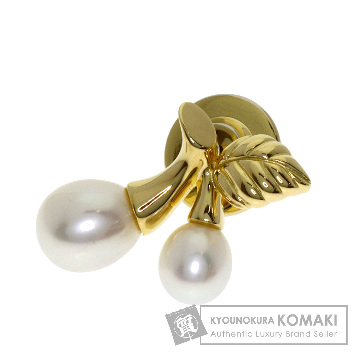 MIKIMOTO Cherry Pearl Pearl Brooch K18 Yellow Gold Ladies [Used]