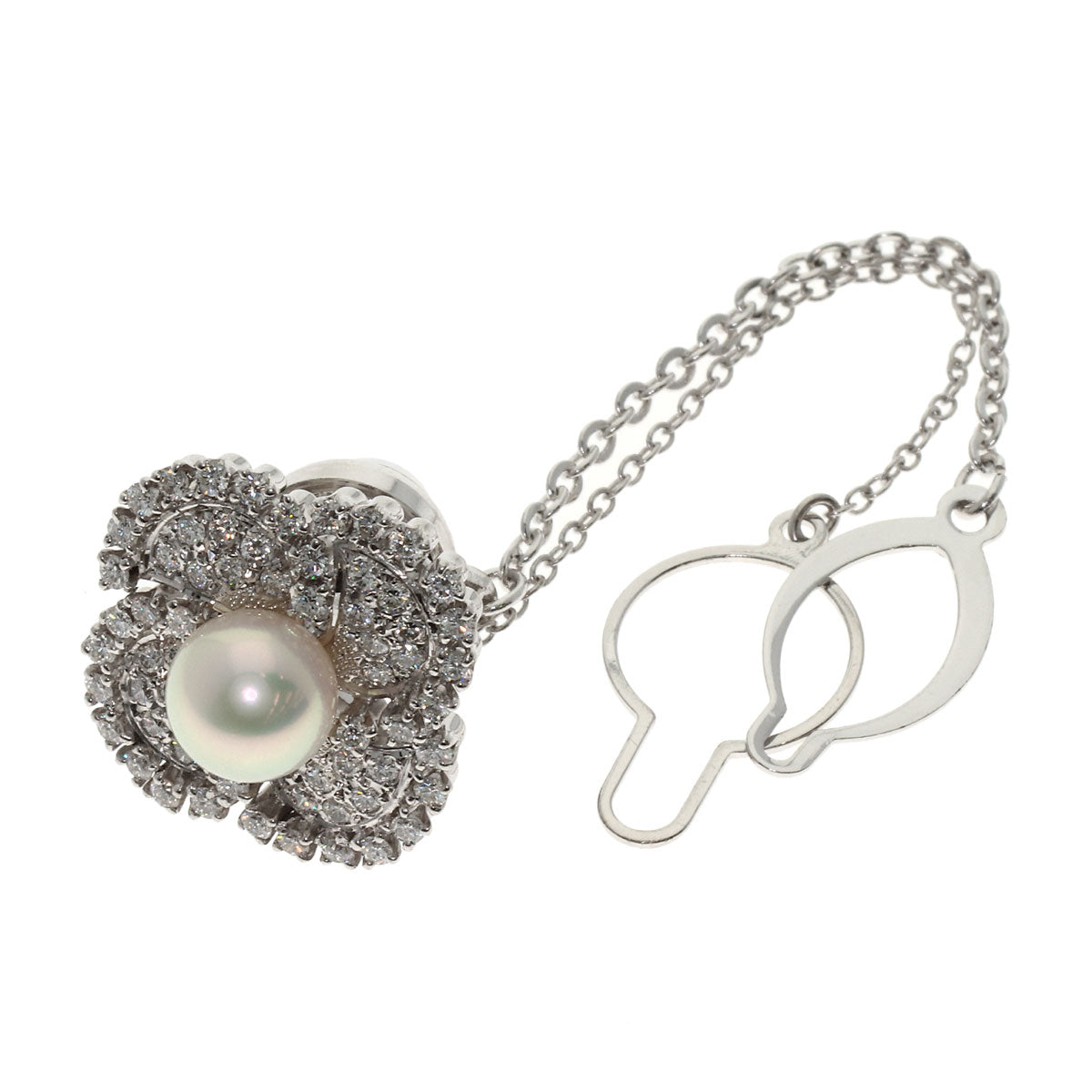 MIKIMOTO Pearl Pearl Titac Tie pin K14 White Gold mens [Used]
