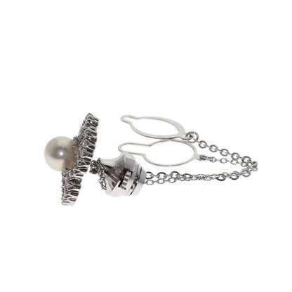 MIKIMOTO Pearl Pearl Titac Tie pin K14 White Gold mens [Used]
