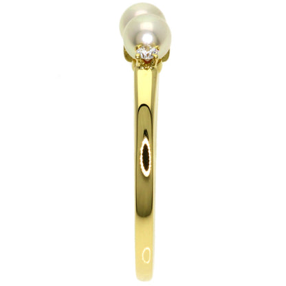 MIKIMOTO Baby Pearl Pearl Diamond Ring K18 Yellow Gold Ladies [Used]