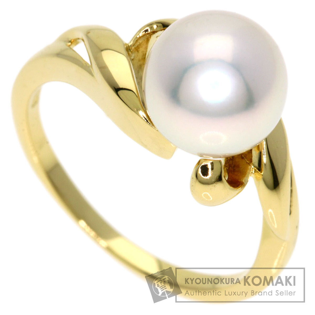 MIKIMOTO Pearl Pearl Ring K18 Yellow Gold Ladies [Used]