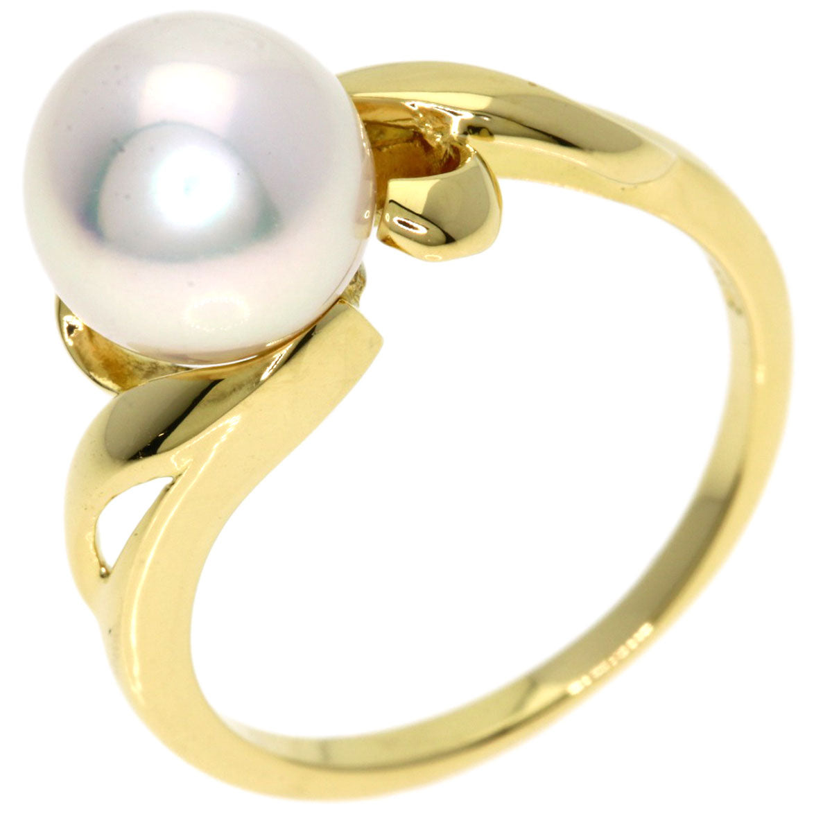MIKIMOTO Pearl Pearl Ring K18 Yellow Gold Ladies [Used]