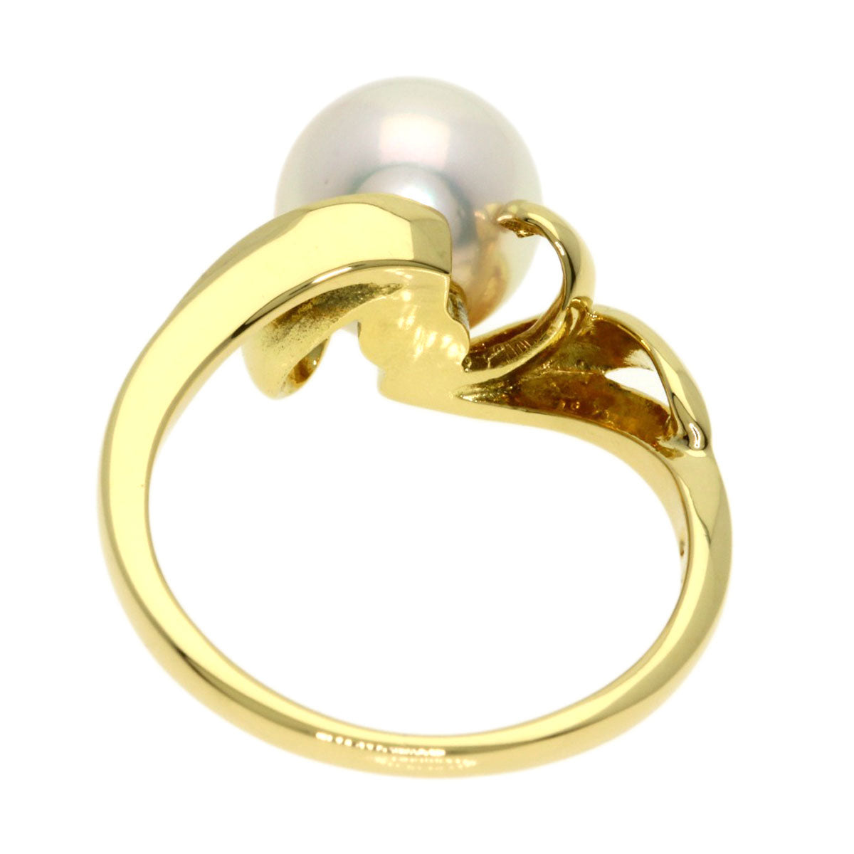 MIKIMOTO Pearl Pearl Ring K18 Yellow Gold Ladies [Used]