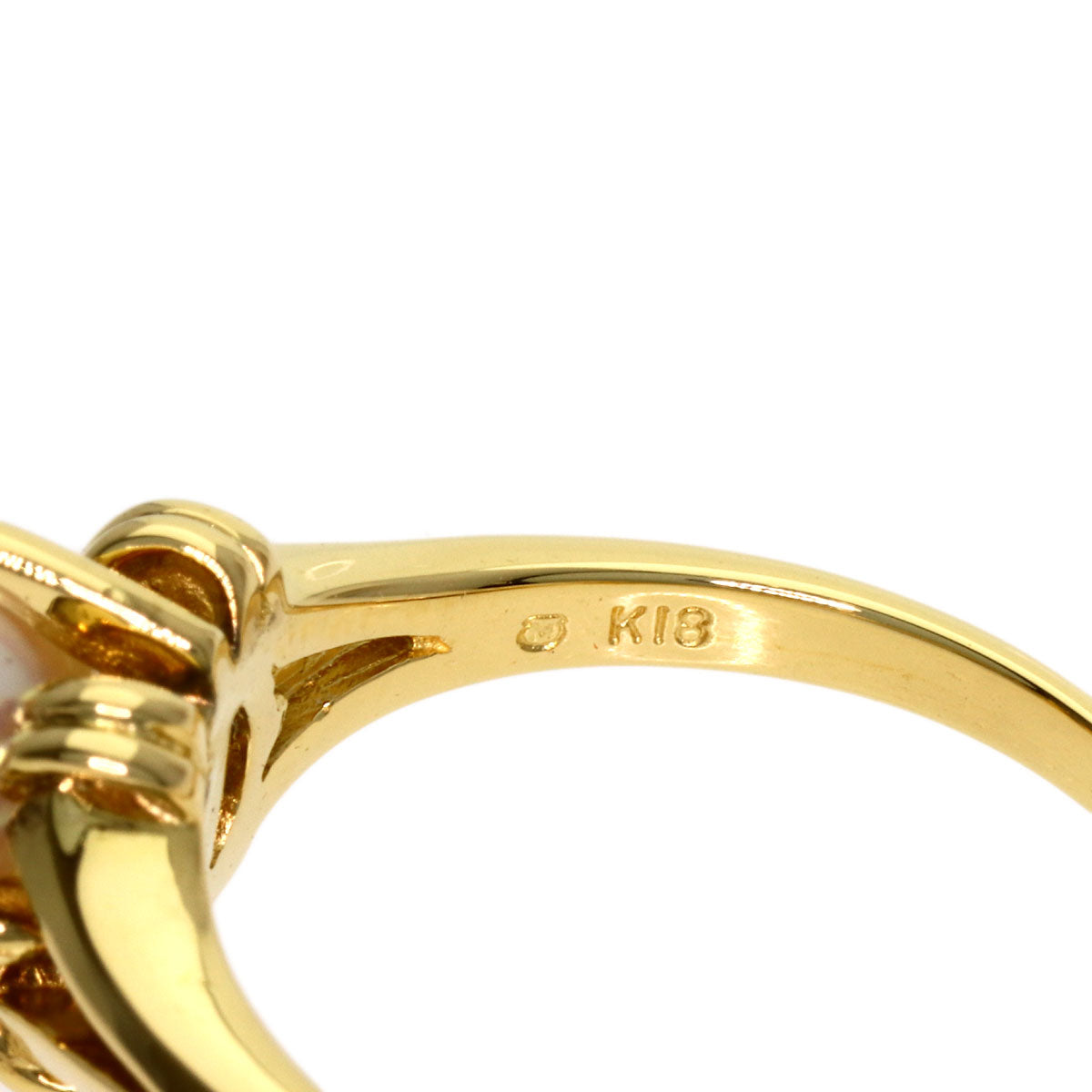 MIKIMOTO Pearl Pearl Ring K18 Yellow Gold Ladies [Used]
