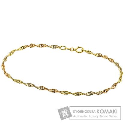 Screw Two-Tone Bracelet K18 Yellow Gold K18PGxK18WG 2g　Ladies