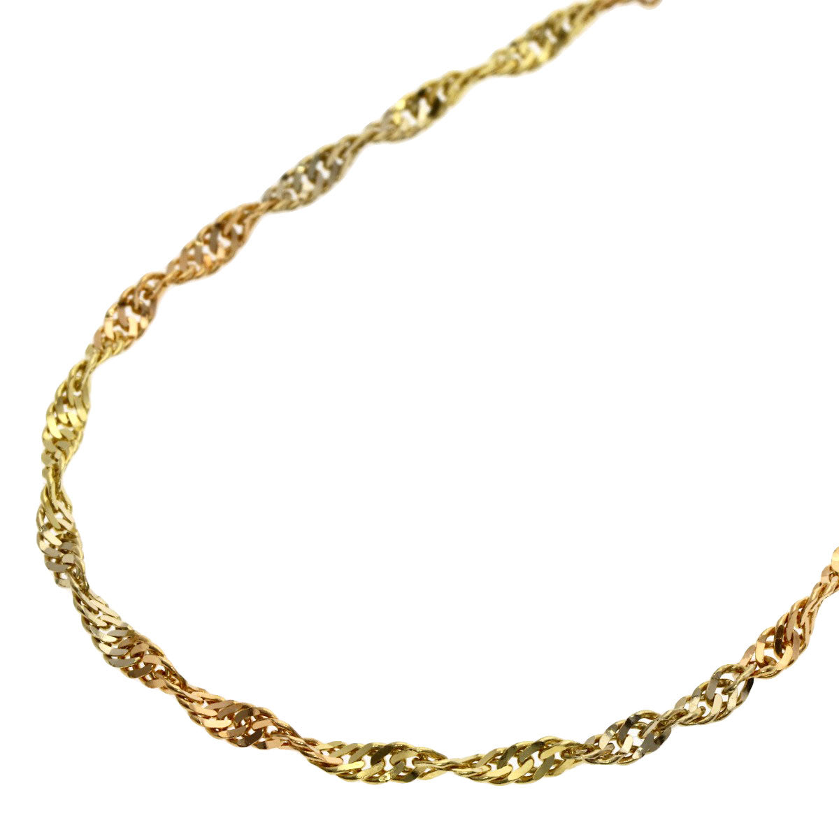 Screw Two-Tone Bracelet K18 Yellow Gold K18PGxK18WG 2g　Ladies