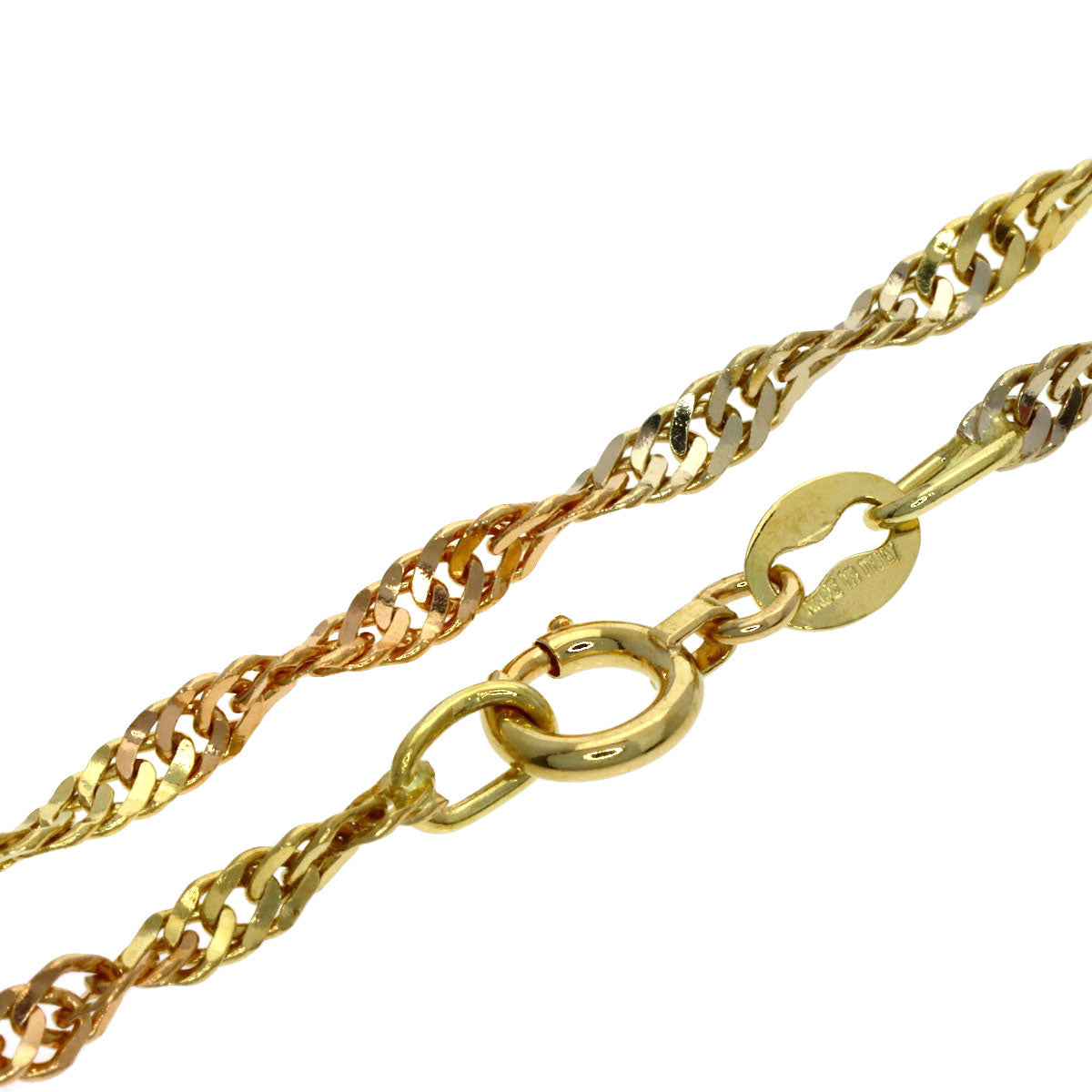 Screw Two-Tone Bracelet K18 Yellow Gold K18PGxK18WG 2g　Ladies