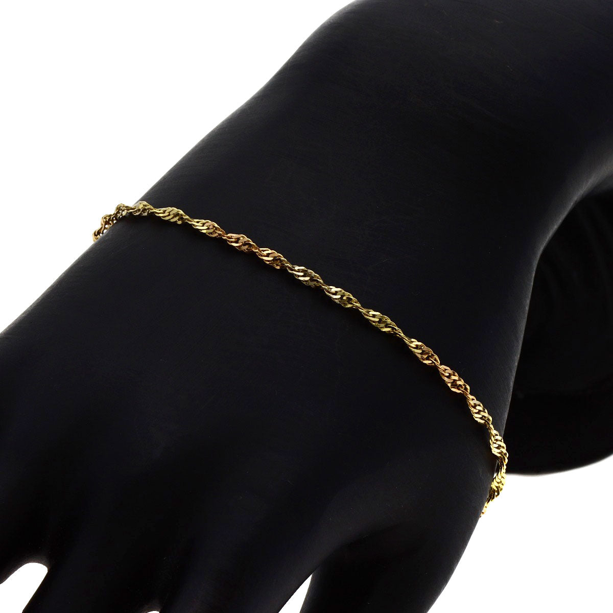 Screw Two-Tone Bracelet K18 Yellow Gold K18PGxK18WG 2g　Ladies