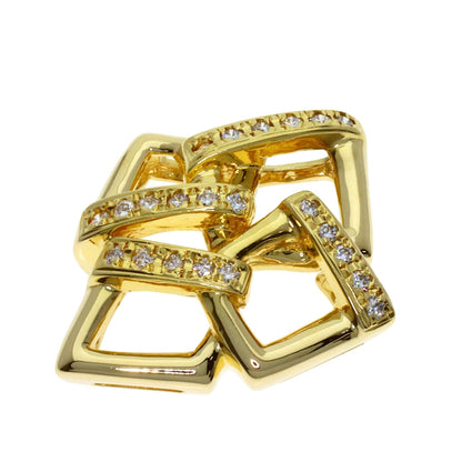 POLA Diamond Pendant top K18 Yellow Gold Ladies [Used]