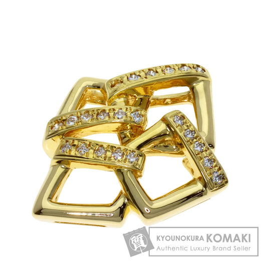 POLA Diamond Pendant top K18 Yellow Gold Ladies [Used]