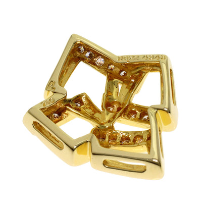 POLA Diamond Pendant top K18 Yellow Gold Ladies [Used]