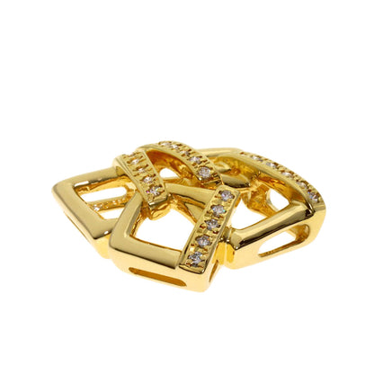 POLA Diamond Pendant top K18 Yellow Gold Ladies [Used]