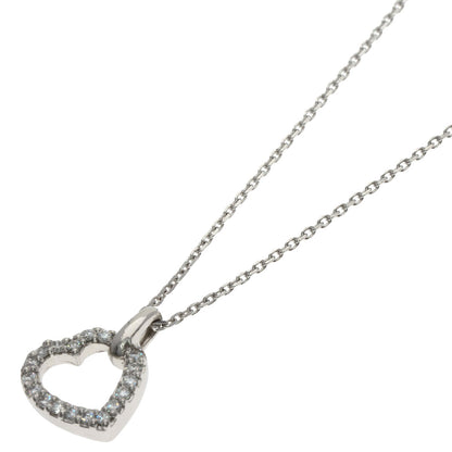 VENDOME Heart motif Diamond Necklace Platinum PT950 PT850Ladies [Used]