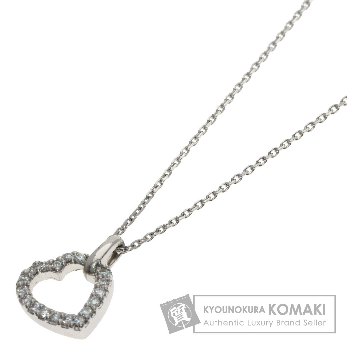VENDOME Heart motif Diamond Necklace Platinum PT950 PT850Ladies [Used]