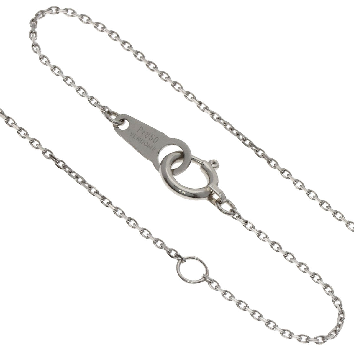 VENDOME Heart motif Diamond Necklace Platinum PT950 PT850Ladies [Used]