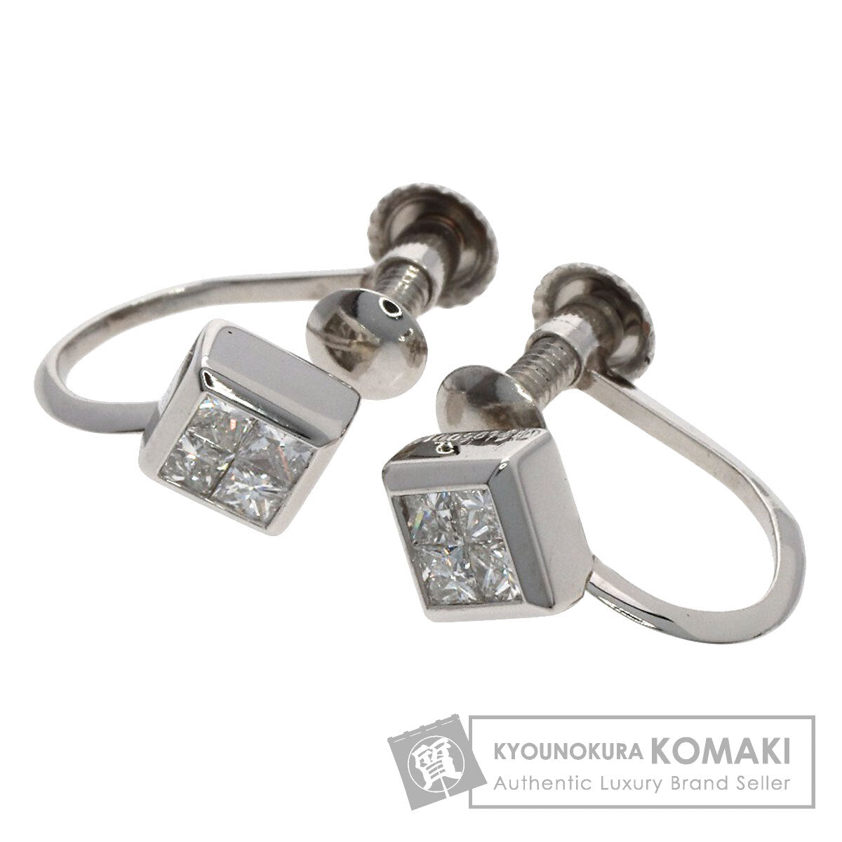 VENDOME Diamond Earring Platinum PT950 PT900Ladies [Used]