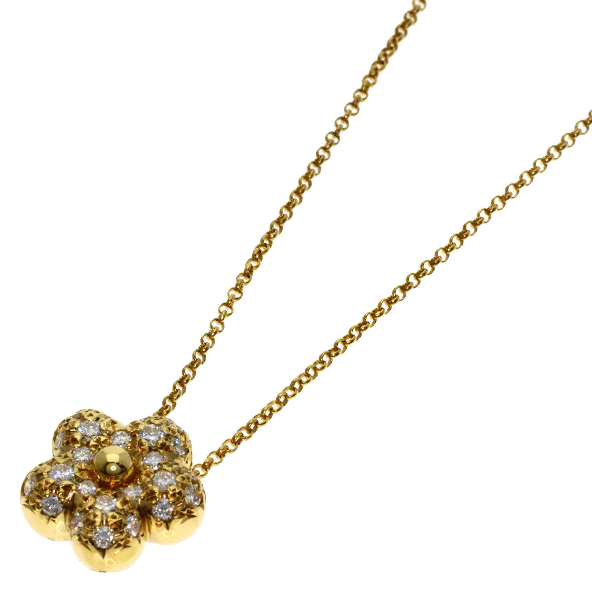 TASAKI Diamond Necklace K18 Yellow Gold Ladies [Used]