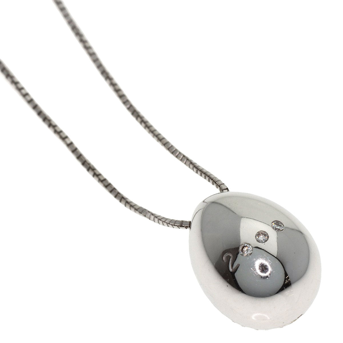 TASAKI Diamond Necklace K18 White Gold Ladies [Used]